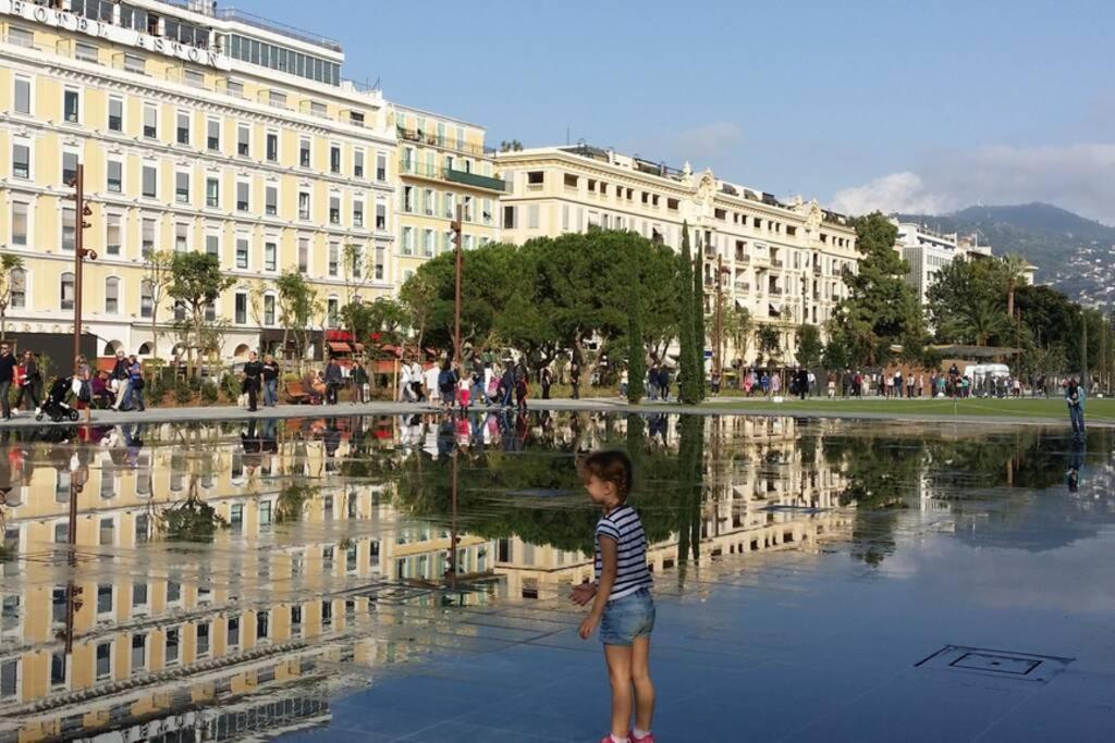 Spacious 3 Bedroom Flat Nice Center - Magnificent View-Parking Екстер'єр фото