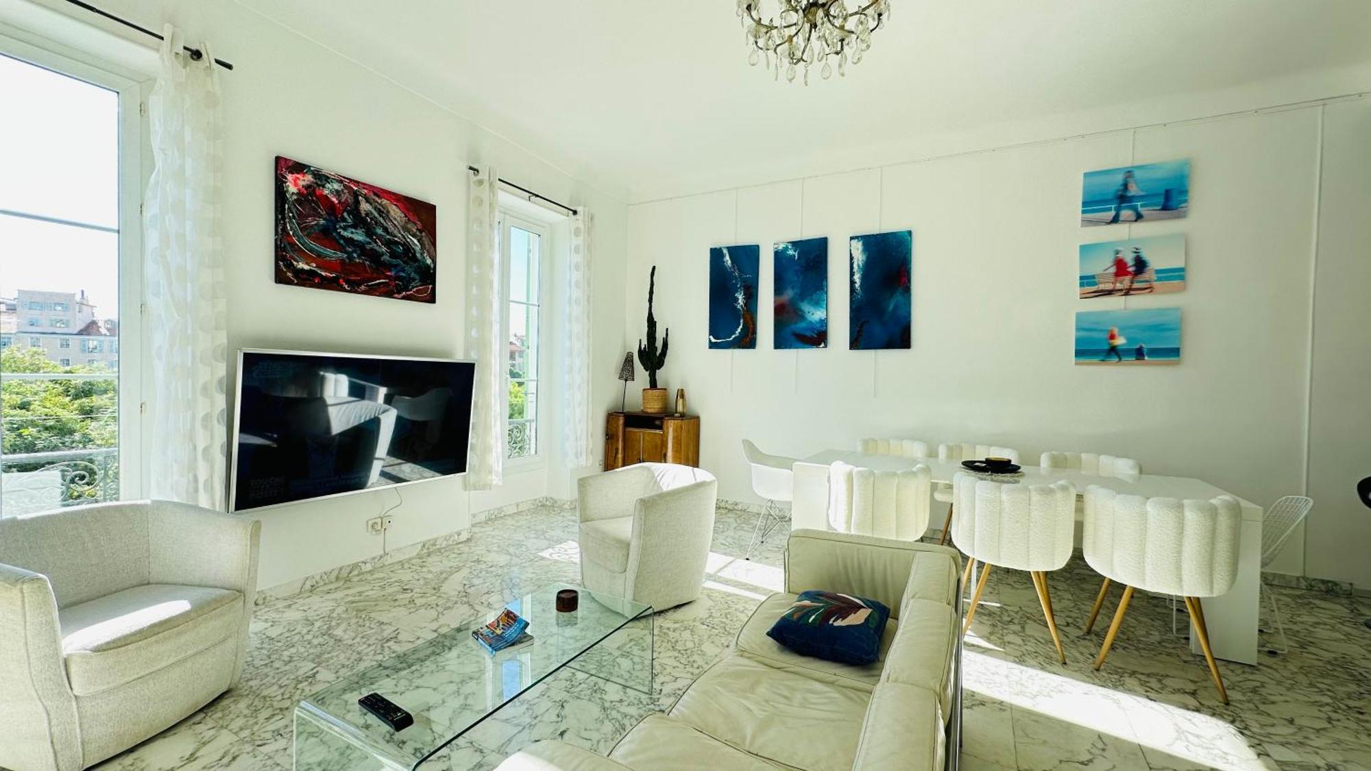 Spacious 3 Bedroom Flat Nice Center - Magnificent View-Parking Екстер'єр фото